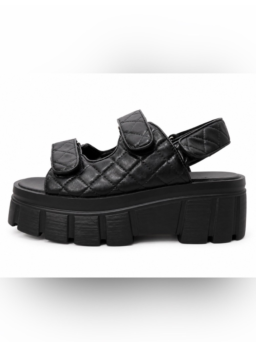PrettyLittleThing Quilted Platform Sandal